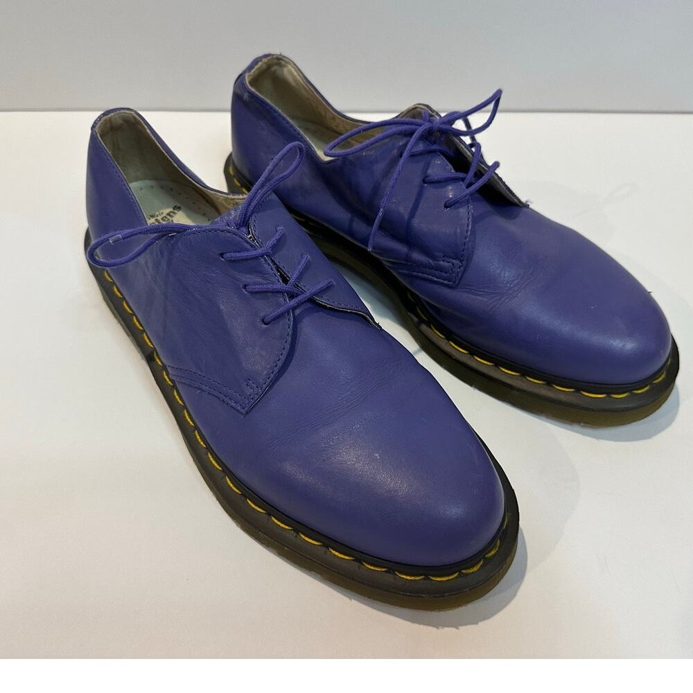 Vintage Dr Martens 14046 Leather Lace Up Oxford Periwinkle Blue 9W 8M Grunge